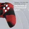 Protective Cover for PlayVital Ps5 Improved Silicone Cover Compatible with Charging 12 Thumb Grip Caps and 4 Stickers 3D Stud and Shockproof