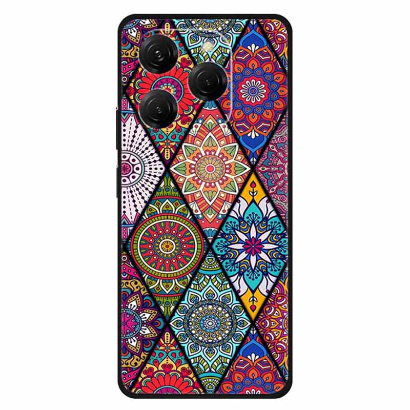 

Для чохла TECNO Spark 20 Pro з візерунком Тонка протиударна задня TPU кришка Mandala Flower