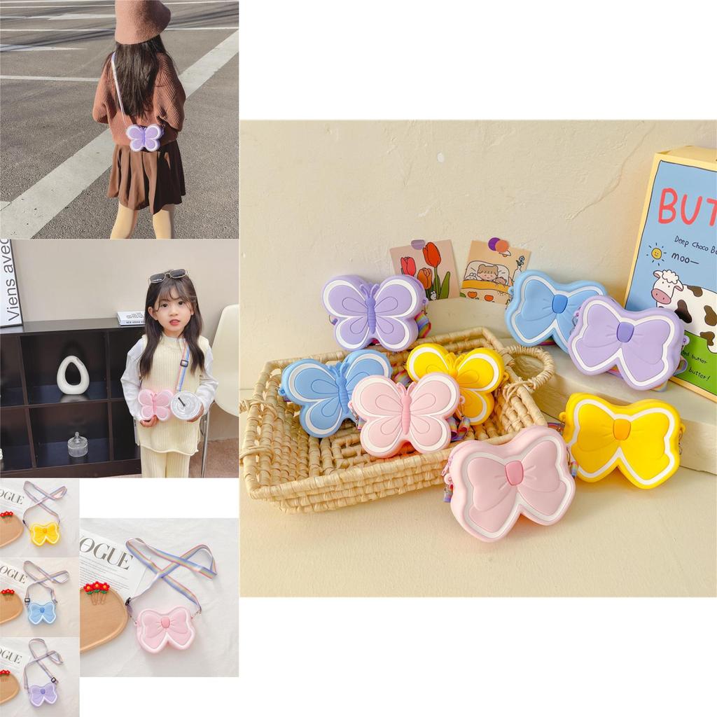 Fun And Fashionable Mini Crossbody Bag For Kids With Playful Butterfly Bow Style