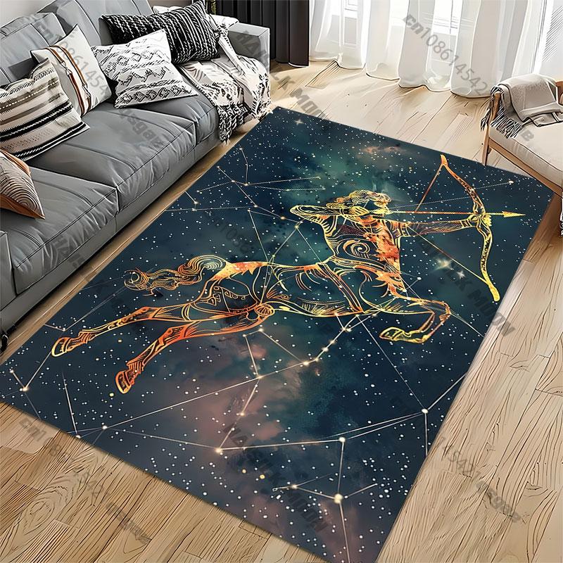 Sagittarius Constellation Celestial Archer Carpet Yoga Living Room Room Decor Children's Crawling Mat Doormat Area Rug