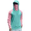 Men's Summer Color Matching Quick-drying Long-sleeved T-shirt Sun Clothing Fishing Fitness Sports Hooded Long-sleeved Top