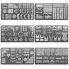 6PCS Nail Stamping Plates Set for Unique and Creative Nail Designs Metal Printing Nail Accesories for Salon or Home Use