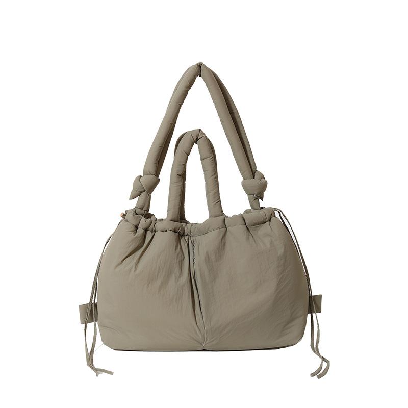 

Trendy down cotton clothing bag niche fashion shoulder tote bag simple foreign style large capacity backpack women s bag 47*28*14