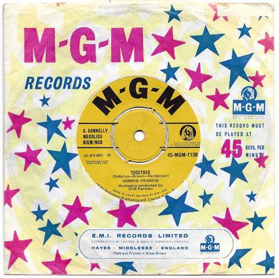 7inch Record CONNIE FRANCIS - Together / Too Many Rules 45MGM1138 MGM Records 1961 UK Rock Used