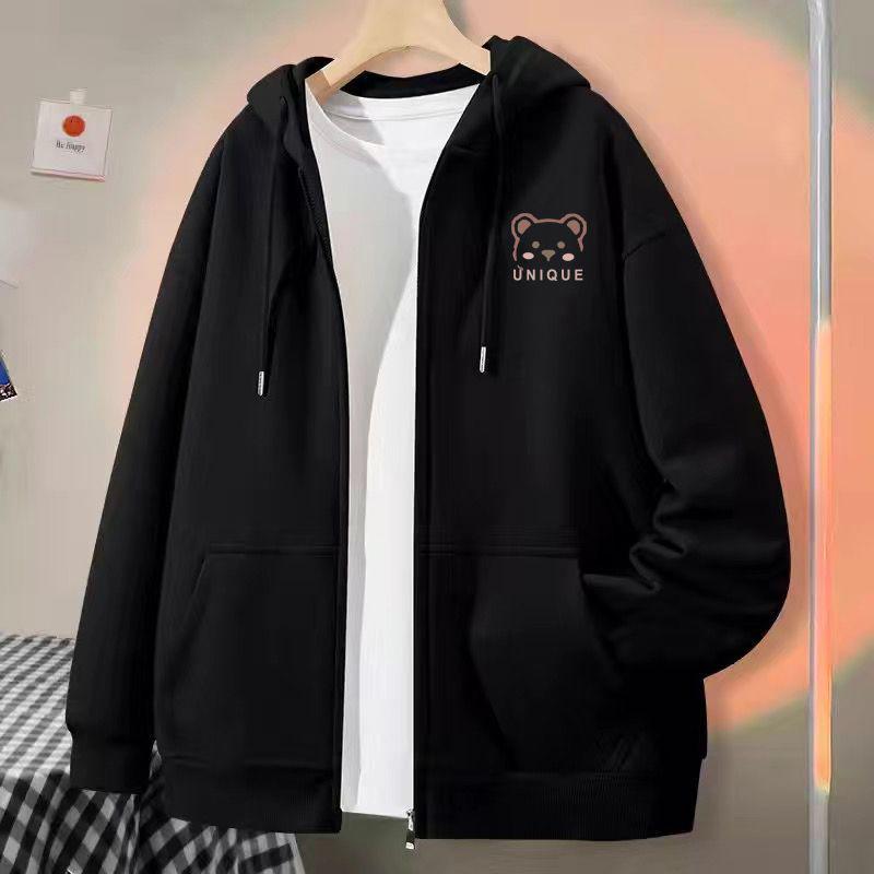 Women's Korean-Style Hooded Cardigan: Heavyweight Spring/Autumn Jacket for Students