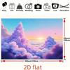 2D Dreamy Sky Backdrop Pink Purple Cotton Candy Clouds At Sunset Photography Background