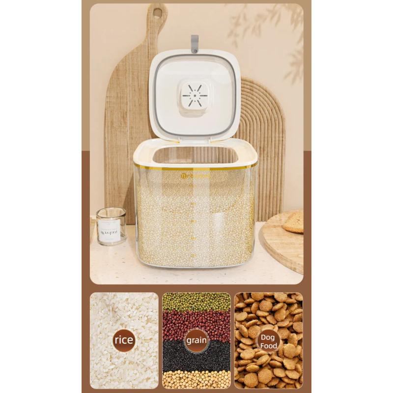 Rice Bucket Household Insect-proof and Moisture-proof Sealed Canned Grain Rice Storage Box Storage Box Flour Dog Food Cat Food