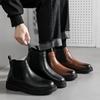 2025 Chelsea Boots Men's Locomotive Short Boots Medium Top Smoke Boots Autumn and Winter Premium Martin Boots 6031-X