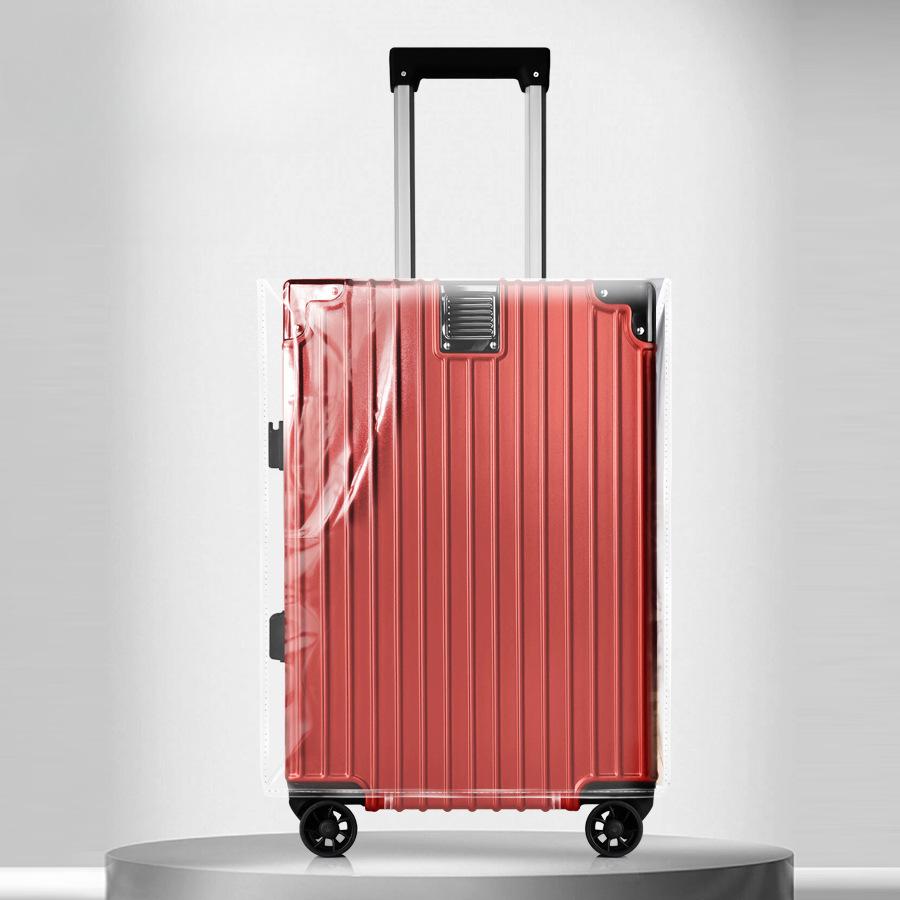 PVC Transparent Bagageskydd - Vattentätt, Repskyddande Resväskeskydd Regnrock, Passar 18-30 tums Bagage