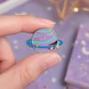 De Otte Planeter Broche, Venus/Jorden/Jupiter/Uranus/Neptun Broche, Metalmærke, Kreativ Planet Serie Broche, Emaljenåle til Skoletaske Rygsæk