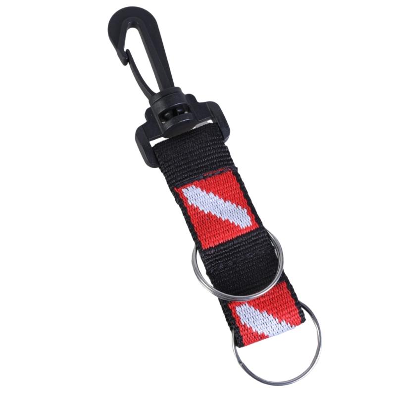 

Scubas Lanyard Clip with Webbings Strap and 2 Keyrings AntiLost Lanyard Nylon Scubas Diving Lanyard Strap for Snorkeler 1