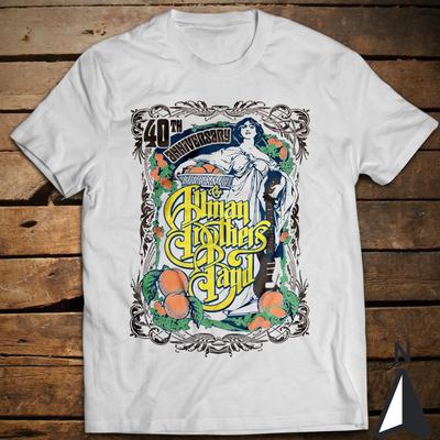 Rhythm Tune Rock T-Shirt The Allman Brothers Band 40. Jubiläum Gregg Allman