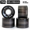 HEAVEN SKATEBOARD HEAVEN CRUISER WHEEL 65x46mm Long Skate Wheel Clear Black 78A for 1 Bike