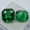 20.40 Ct Natural TSAVORITE GARNET Square Cut GREEN Loose Gemstone Pair CERTIFIED
