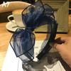 Bow Hairband Toothed Black Mesh Bow Headband For Women Double Layers Bow Hairband With Lips Print Adults Side Bow Headband Girls