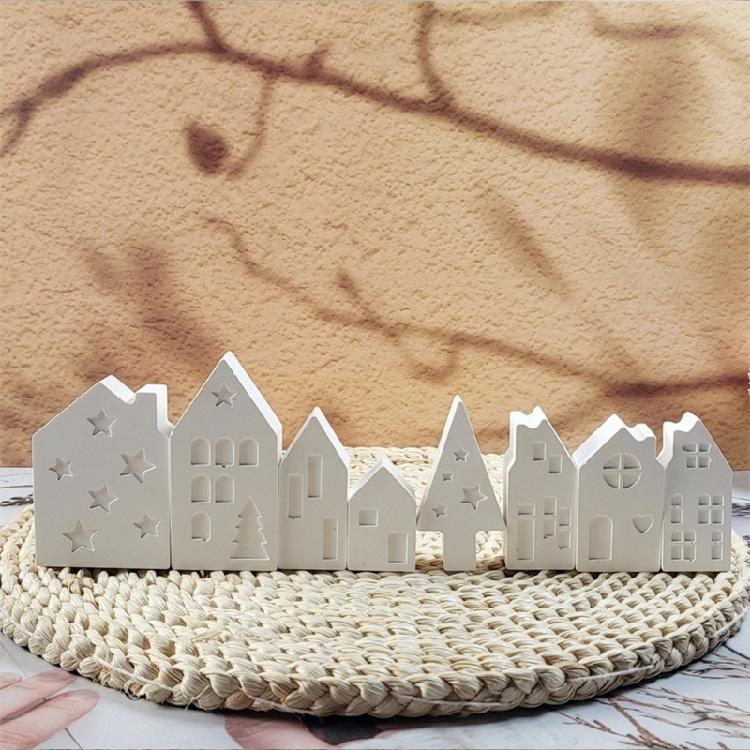 Easy Use Silicone Craft Mould for Customes House Creation Cement Ornaments Gift Making Space Enhancement Tool