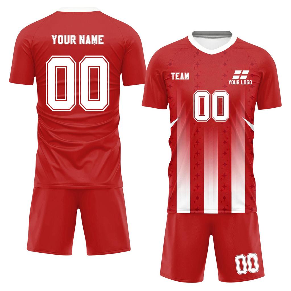 Personalised Shirts Kit Mens Girls With Name Number Custom Football Jerseys For Boys Training Suit