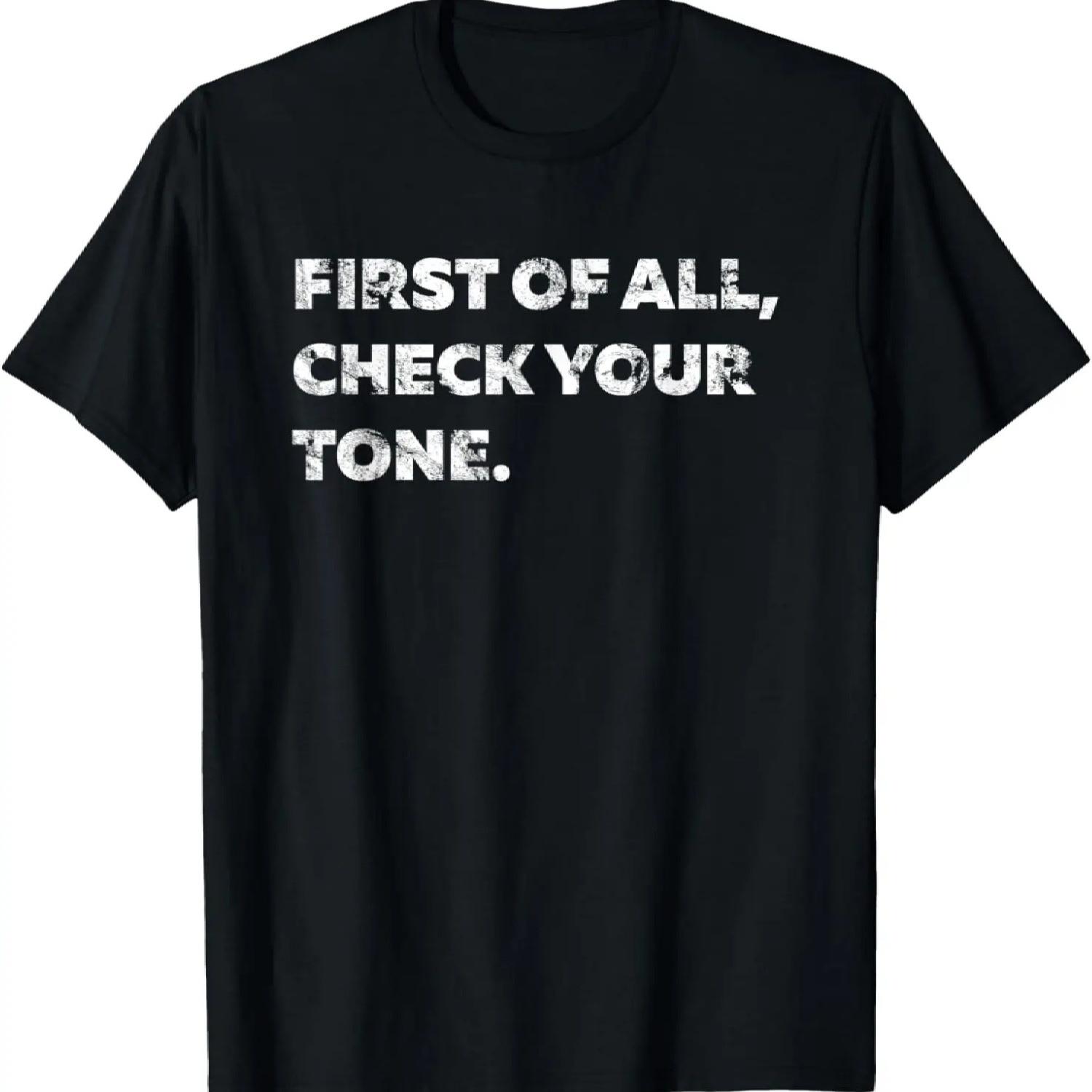 

Black Mom Check your Tone Quote Word Art design T-Shirt S чёрный