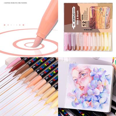 12 barev akrylové fixy pero na barvy Graffiti fixy vodotěsné fixy kancelářské školní potřeby pro malování skal