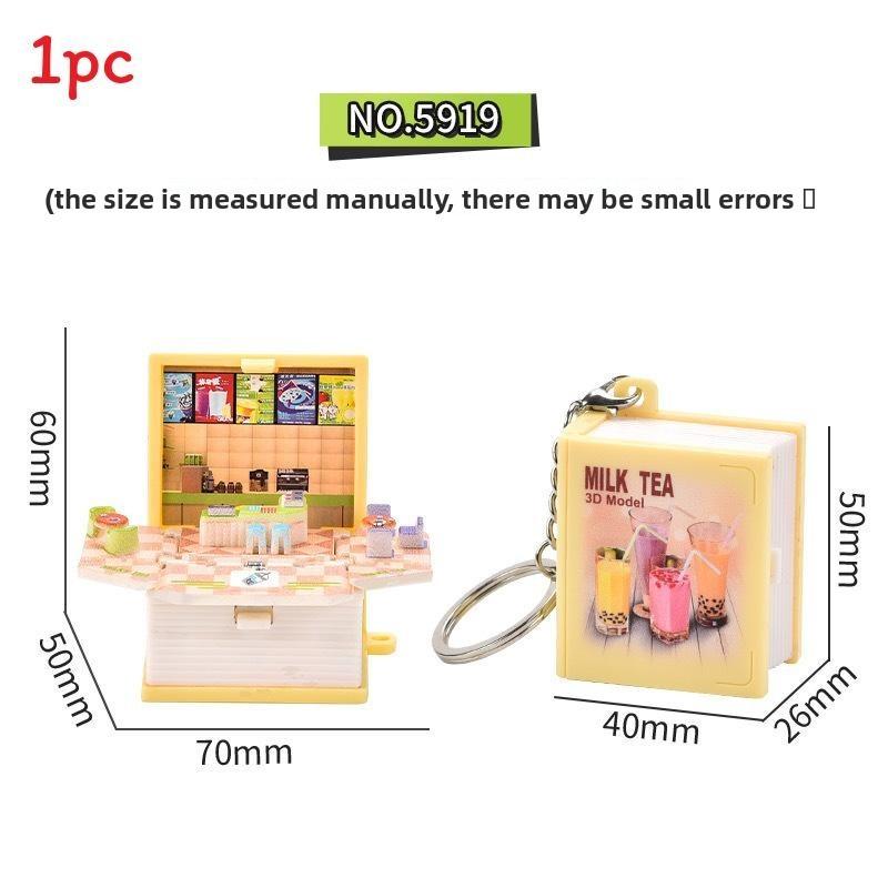 3d Pop Up Puzzle Book Keychain With Fortress Scene For Stress Relief And Creative Gift