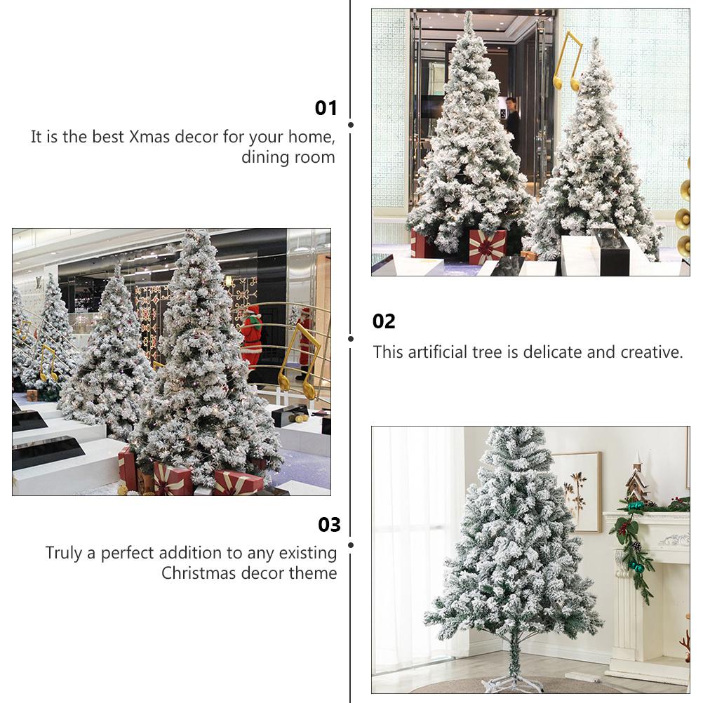 Artificial Flocked Christmas 60cm Indoor Outdoor Holiday Decor Xmas Tree Decoration Simulation Xmas Tree Ornament Festive Scene