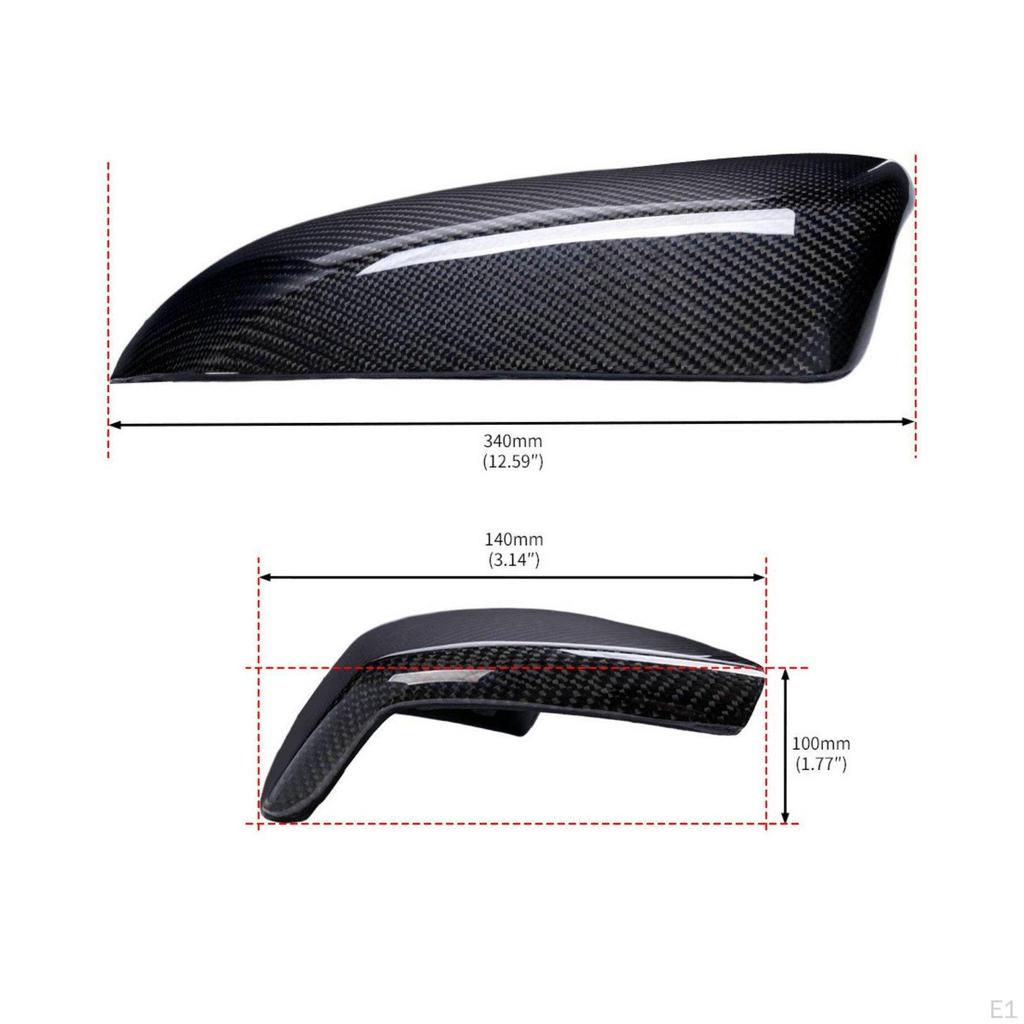 2 Pieces Carbon Fiber Mirror easily mount Installation Side Mirrors Cover 3K Twill