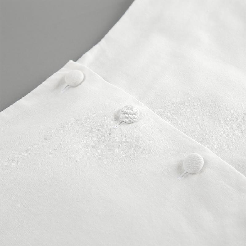 Costume elegante albe cu fustă, femei, cămăși cu mâneci bufante + fuste cu volane, bumbac și in, ținute de vacanță, seturi de două piese