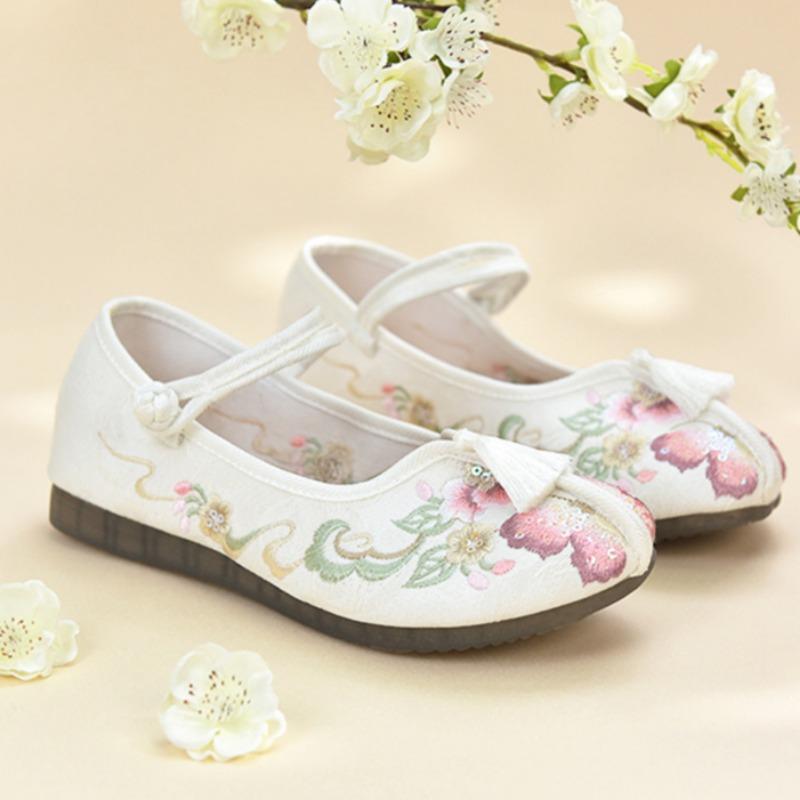 Old Beijing Cloth Shoes, Ancient Style Embroidery, Shallow Mouth, Breathable, Versatile Casual Shoes, Ethnic Style Embroidered Shoes