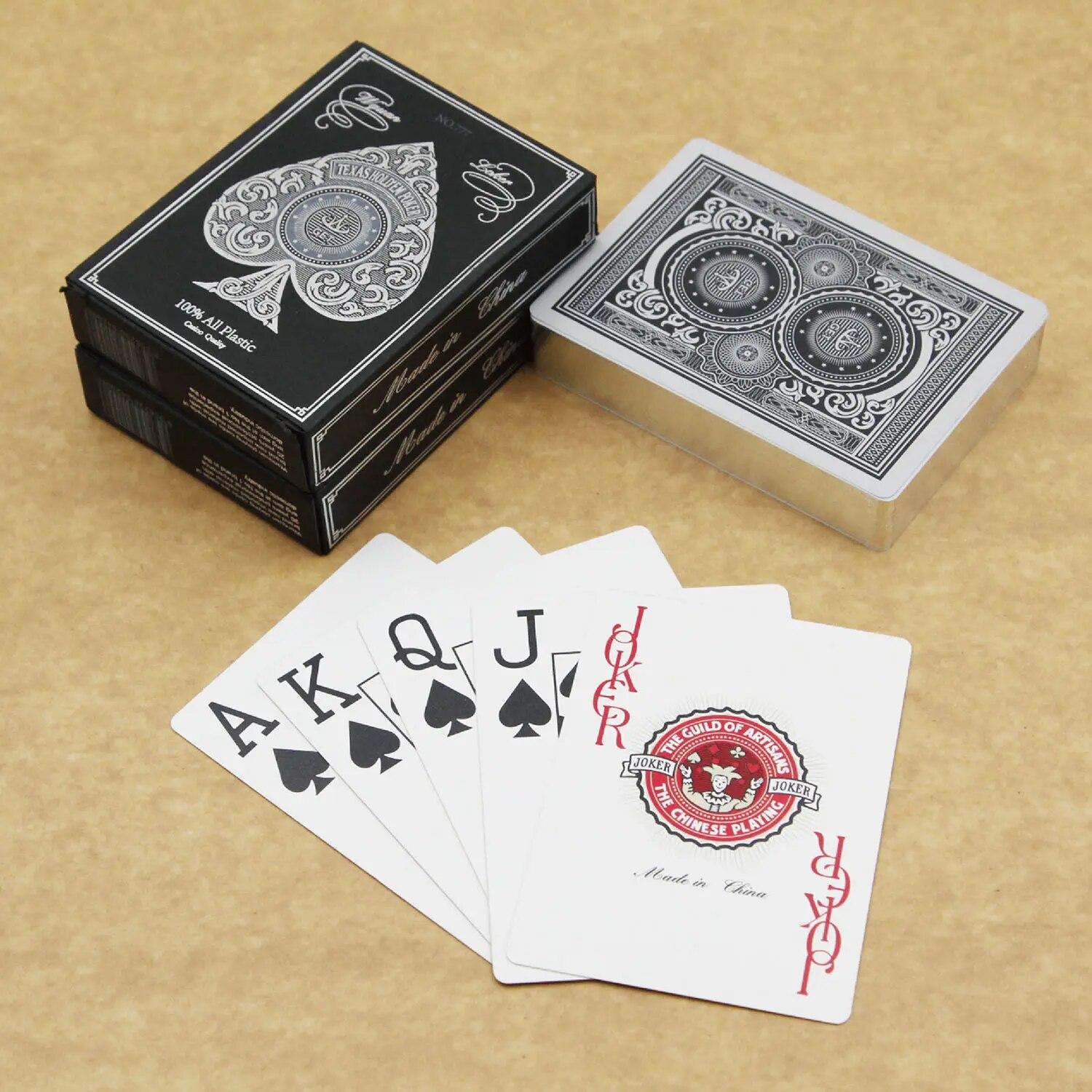 

Золото, серебро, ПВХ, полностью пластиковые игральные карты, водонепроницаемые, прочные покерные карты, игровая колода, набор для покера, волшебные карты серебряный