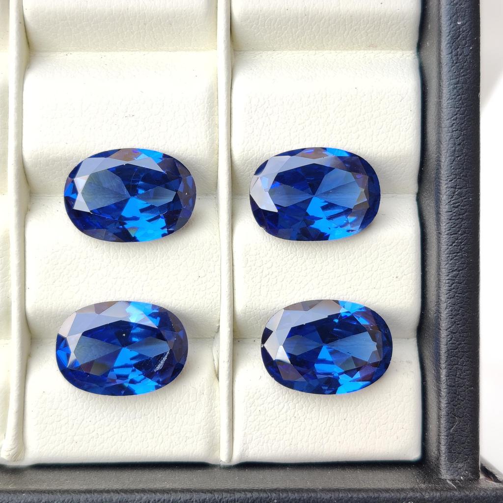 Tansanit Farbton natürlich ovaler Schliff 14x10 mm Größe Zirkon, heilende blaue Farbe Zirkon Lot, Lose Zirkonia Lot.