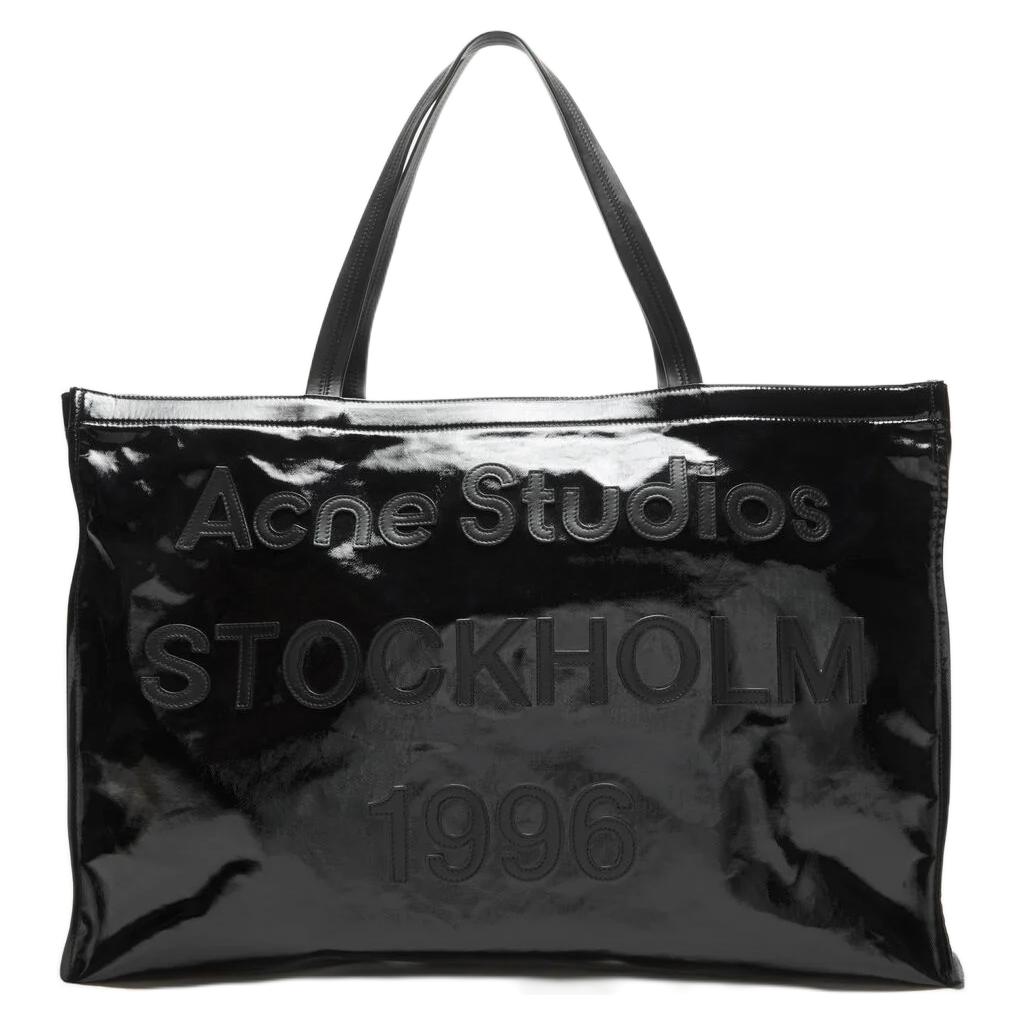 

Acne Studios Letter Logo Tote Bag Shopping Bag Unisex Tote Bags Black C10254-900 Basic Set (Bag+Dust Bag)