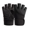 Fitness Half Finger Gloves Men's Equipment Training Exercise Lengthened Wrist Guards Women's Single Bar Pull Up Non Slip Breathable Wear Resistant