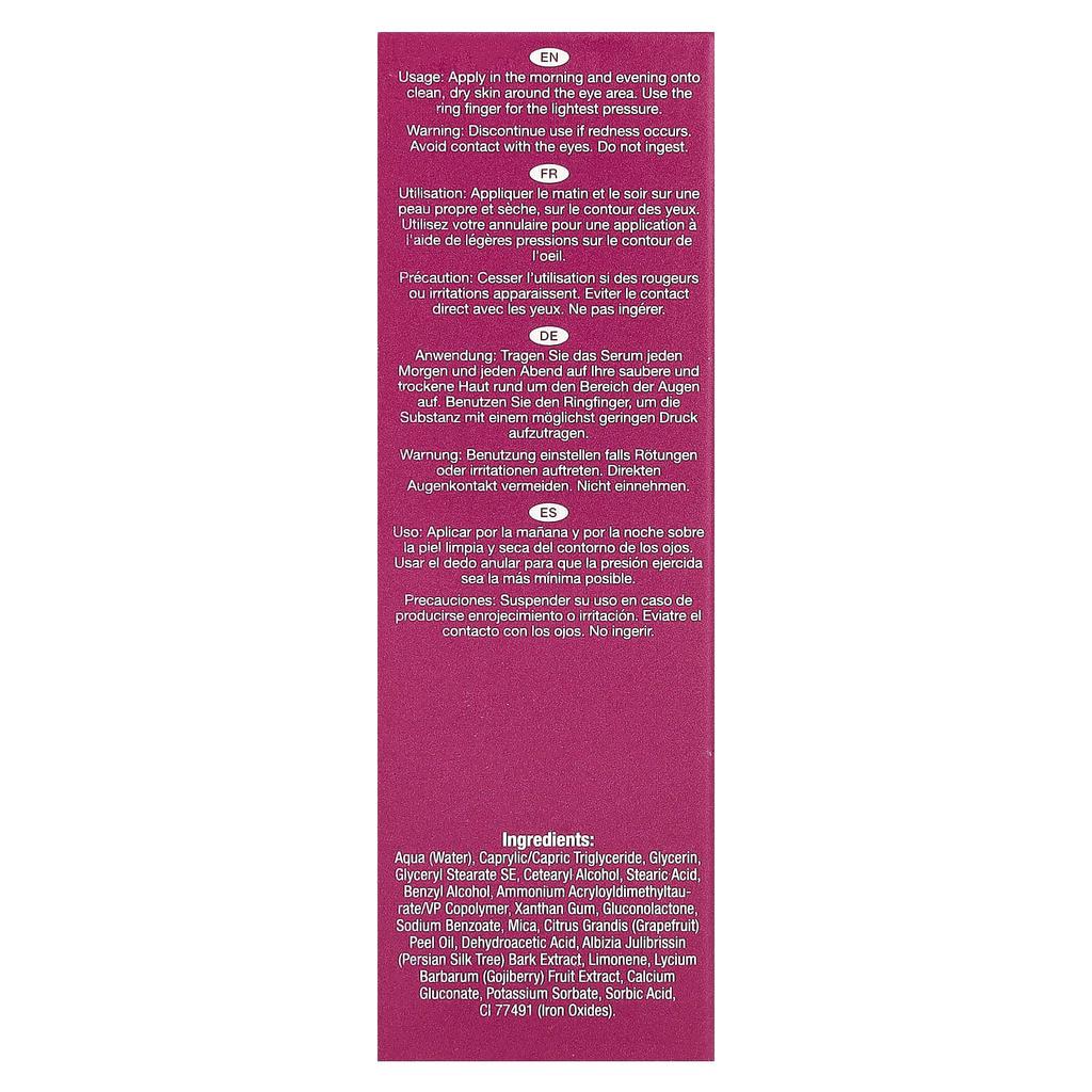 Dr. Botanicals, Superfood Cooling Eye Serum, Goji Berry, 1.01 fl oz (30 ml)