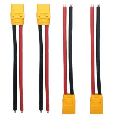 LinsyRC 2 Pairs Amass XT90H Plug Male To Female Connector Cable Adapter Cord 15CM with 12AWG Silicone Wire for RC Li-Po