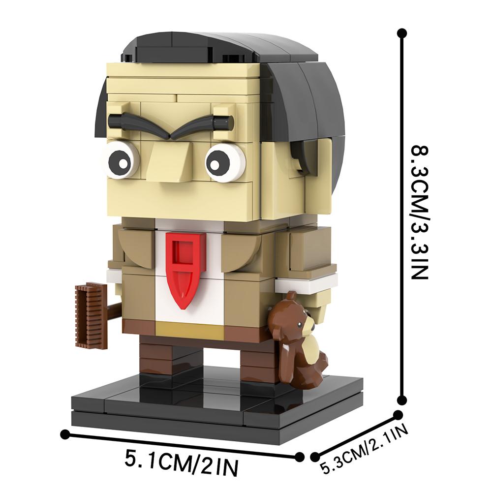 BrickHeaded Model Celebrity Rowan Atkinson Mr.Bean MOC Bricks Adult DIY Building Blocks Toys For Kids Gifts