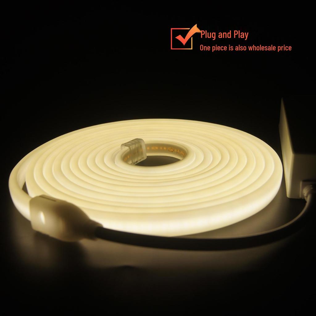 COB LED Strip Light 110V/220V, Waterproof & Self-Adhesive for Outdoor/Indoor Ceiling Atmosphere