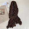 Vintage Cotton and Linen Scarf for Women Autumn and Winter Printed Thin Pleated Scarf Silk Scarf