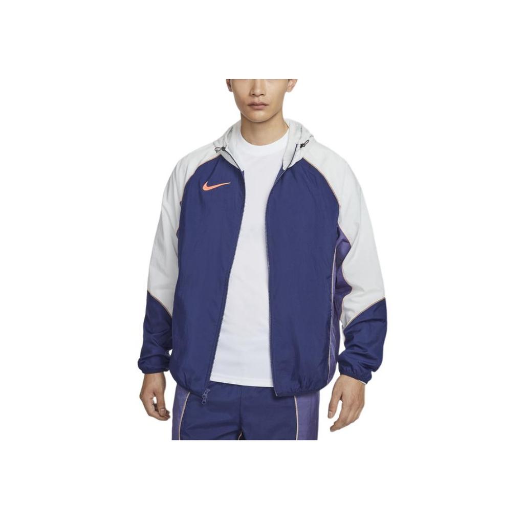 Nike Strike Fashion Comfortable Versatile Hooded Jacket Men Jacket Space-Blue Dust-Light-Color Dark-Purple-Gray HJ3803-492