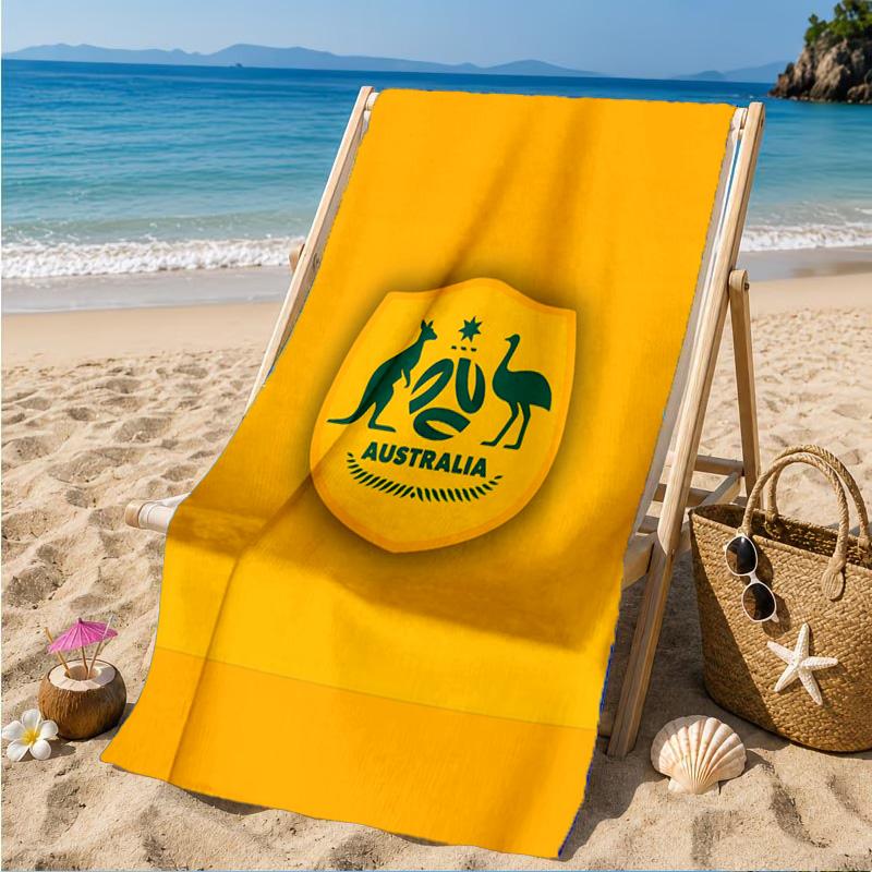 Australia Herb godło Ręcznik plażowy, Szybkoschnący, Łatwy w pielęgnacji, Odpowiedni zarówno do fitnessu, jak i na wakacje na plaży, Niezbędny sportowy