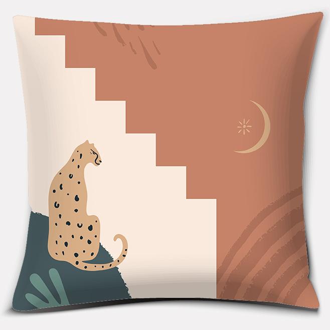 Warm Color Geometry Series Pillow Home Office Decoration Pillow Bedroom Sofa Car Cushion Cover