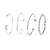 Fashion Personality Creative Ladies Alloy Diamond Pentagram Moon Piece Open Bracelet Bracelet