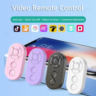 Mando a distancia recargable de 7 botones con Bluetooth, inalámbrico, para selfies, para teléfono, con obturador remoto, para selfies, cámara y control remoto