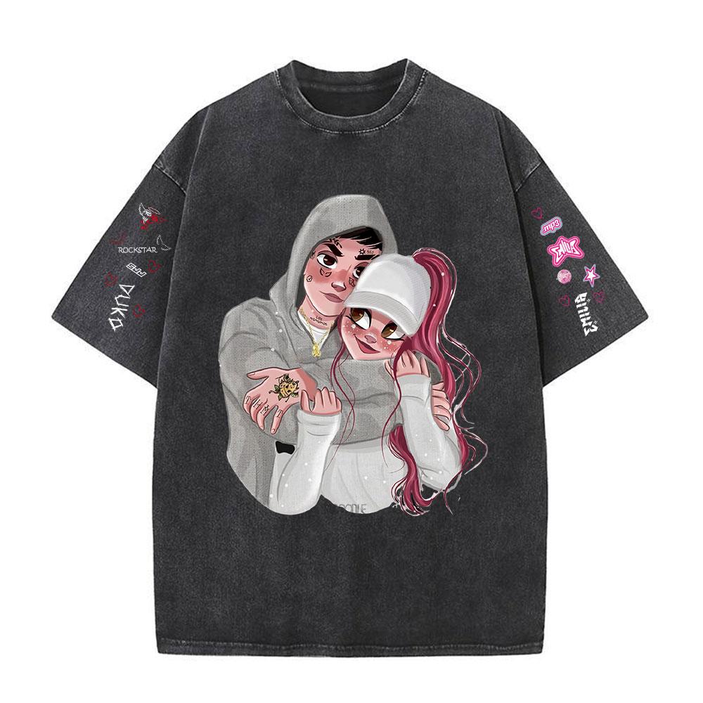 

Vintage Washed DUKI Emilia Mernes MP3 Tshirts Men Women Fashion Hip Hop Oversized T Shirts Cotton Casual Short Sleeve Tshirt S