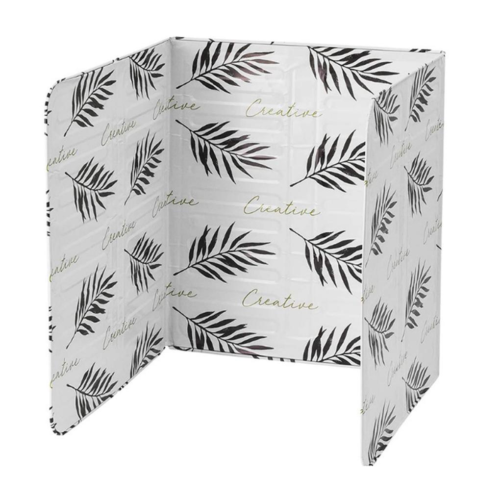 Gas Stove Splatter Guard Multipurpose Foldable High Temperature Resistance Aluminum Foil Oil   Guard for Kitchen