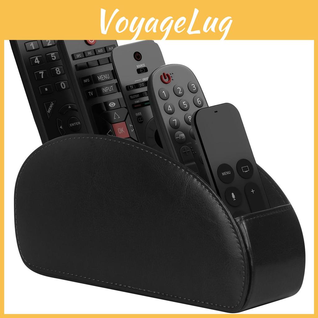 Remote Holder With Control 5 Compartments Pu Leather Remote Control Box For Desktop Storage Suitable For Tv Drawer Organizer For Home Storage