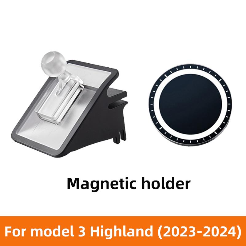 Car Phone Holder For Tesla Model Y Juniper Model3 Highland Model YL Adjustable Magnetic Car Phone Support Frame Accessories