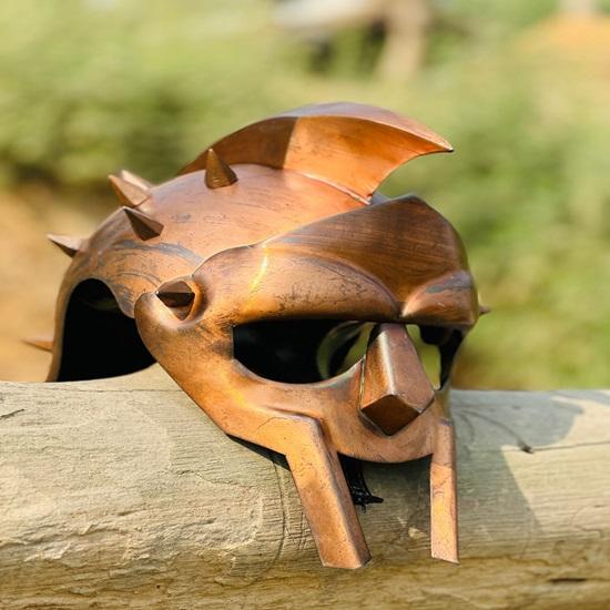 Gladiator Helmet Greek Armor Helmet for Role Play Maximus Decimus Armor Helmet