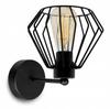 ELEGANT RETRO WALL LAMP WIRE BLACK LOFT