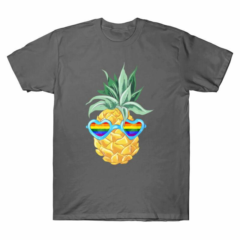 Unisexs Pineapple Cotton Funny Pineapple Tshirt Sunglasses Tshirt
