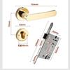 Household hardware light luxury light gold door lock Interior door new split mechanical door lock home new hand lock